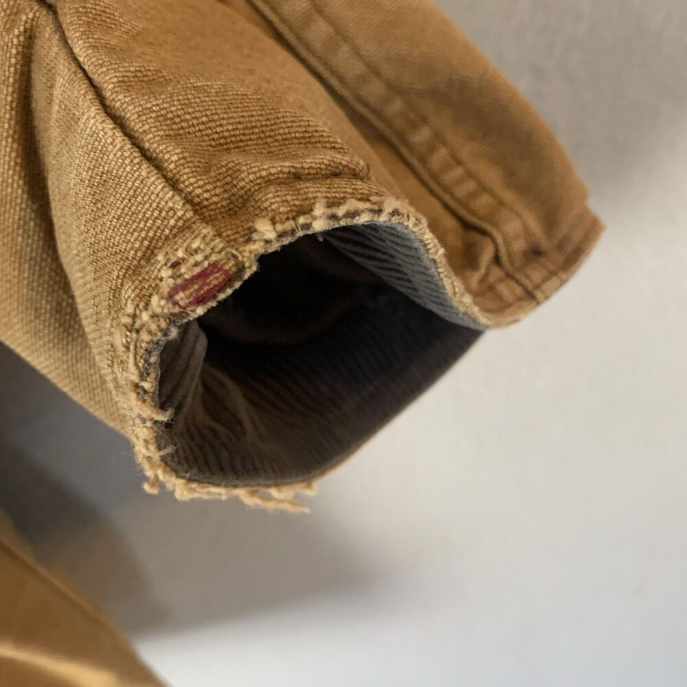 LL Bean Shearling Lined Chore Field Jacket Large? Brown Corduroy Trim Workwear - Picture 7 of 12
